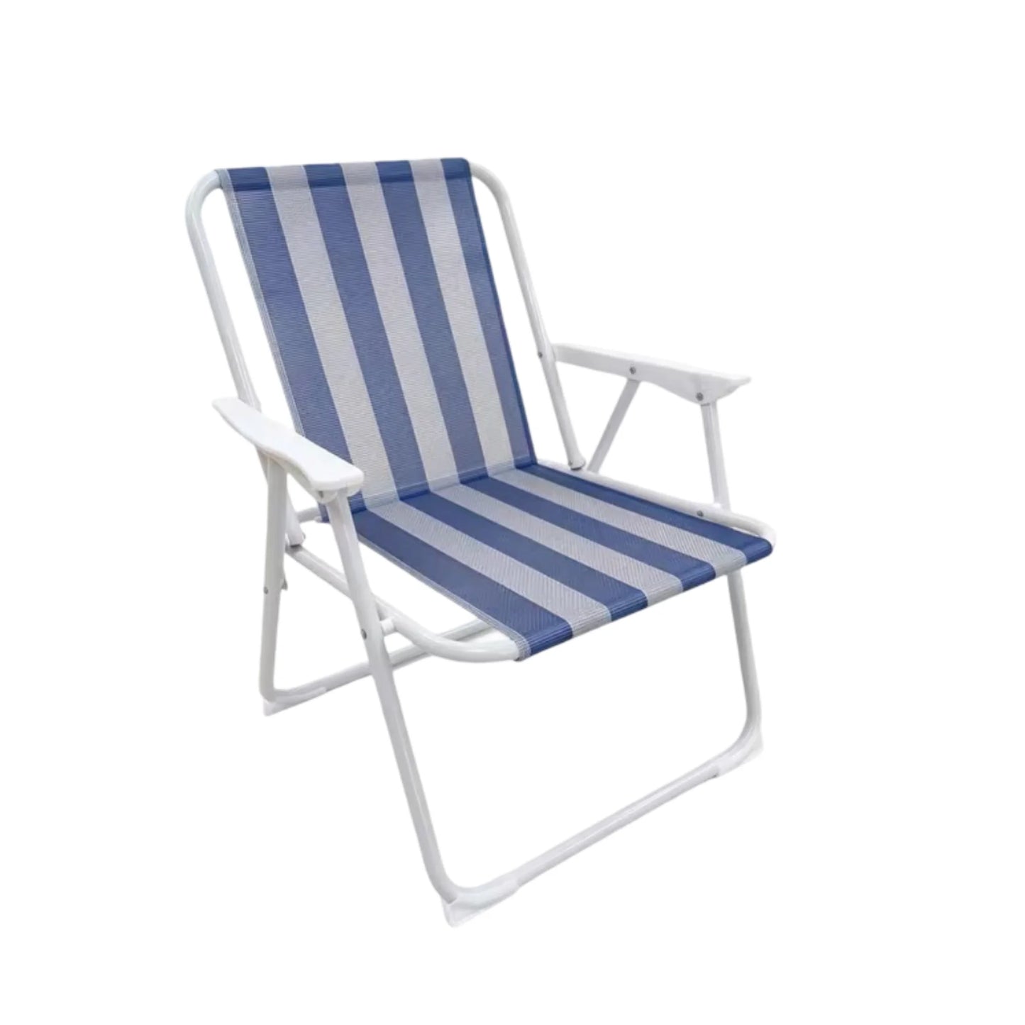 Silla plegable de rayas