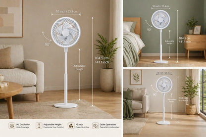 Ventilador de pie rotativo