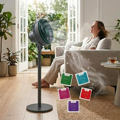 Ventilador de pie con aromaterapia