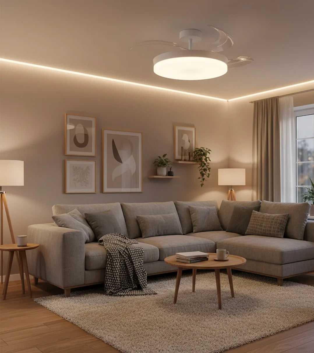 Ventilador de Techo Blanco LED