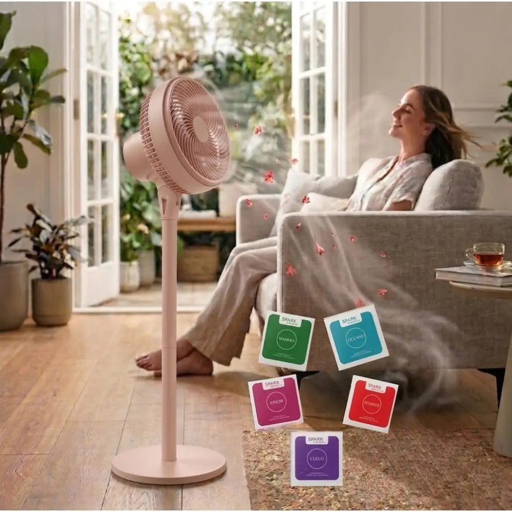 Ventilador de pie con aromaterapia