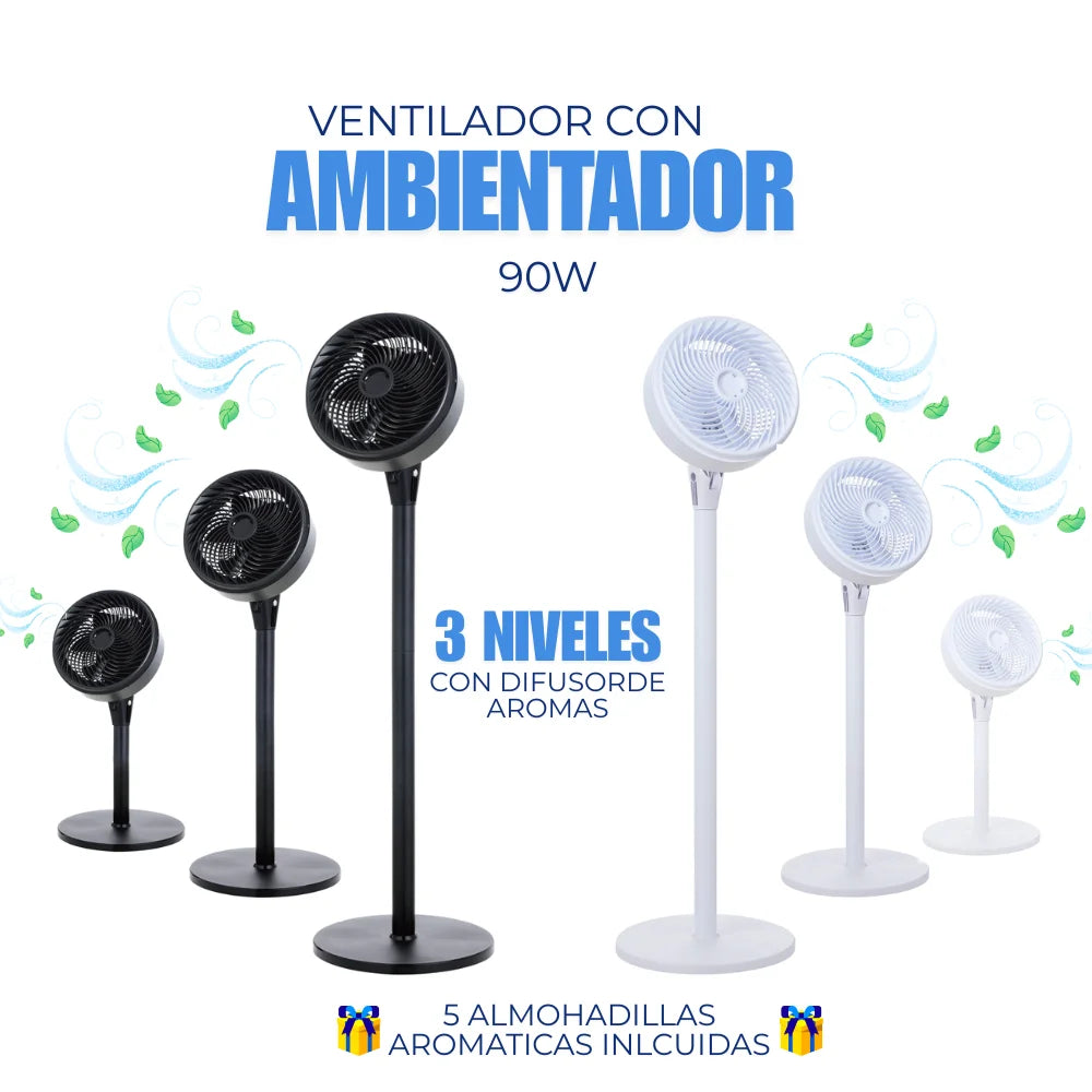 Ventilador de pie con aromaterapia