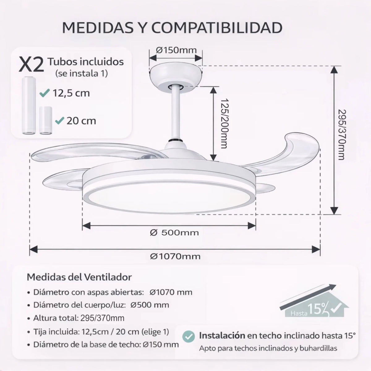 Ventilador de techo LED