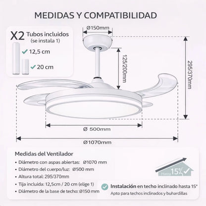 Ventilador de techo LED