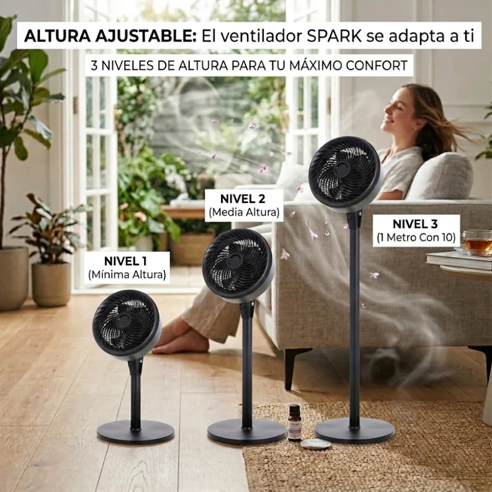 Ventilador de pie con aromaterapia
