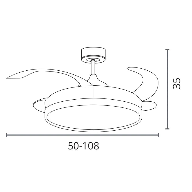 Ventilador de Techo con Luz LED