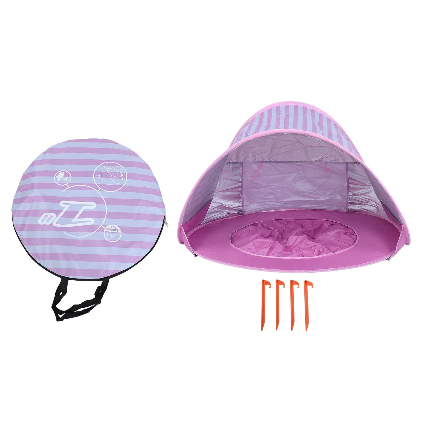 Tienda de playa UV50 con piscina