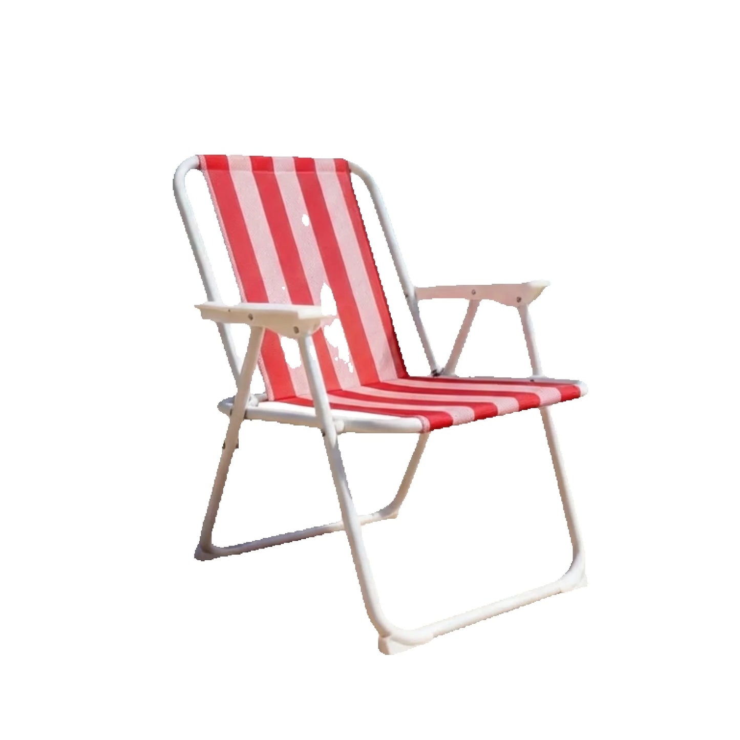 Silla plegable de rayas