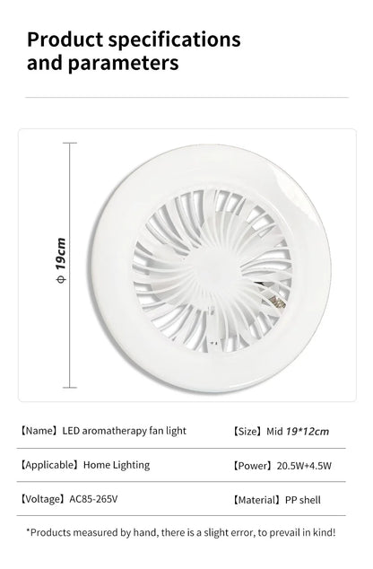 Mini ventilador lámpara